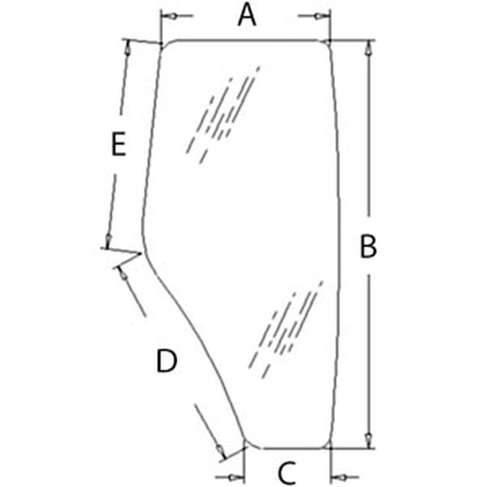 SU27313 RH Door Glass – Fits John Deere