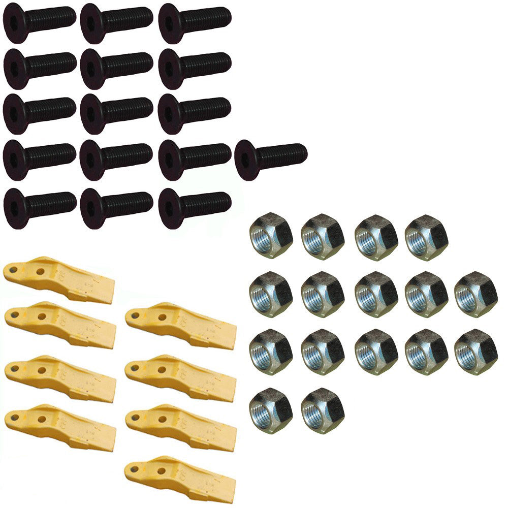 132-4720 Set of 8: Bucket Uni-Teeth with Hardware – Fits Caterpillar