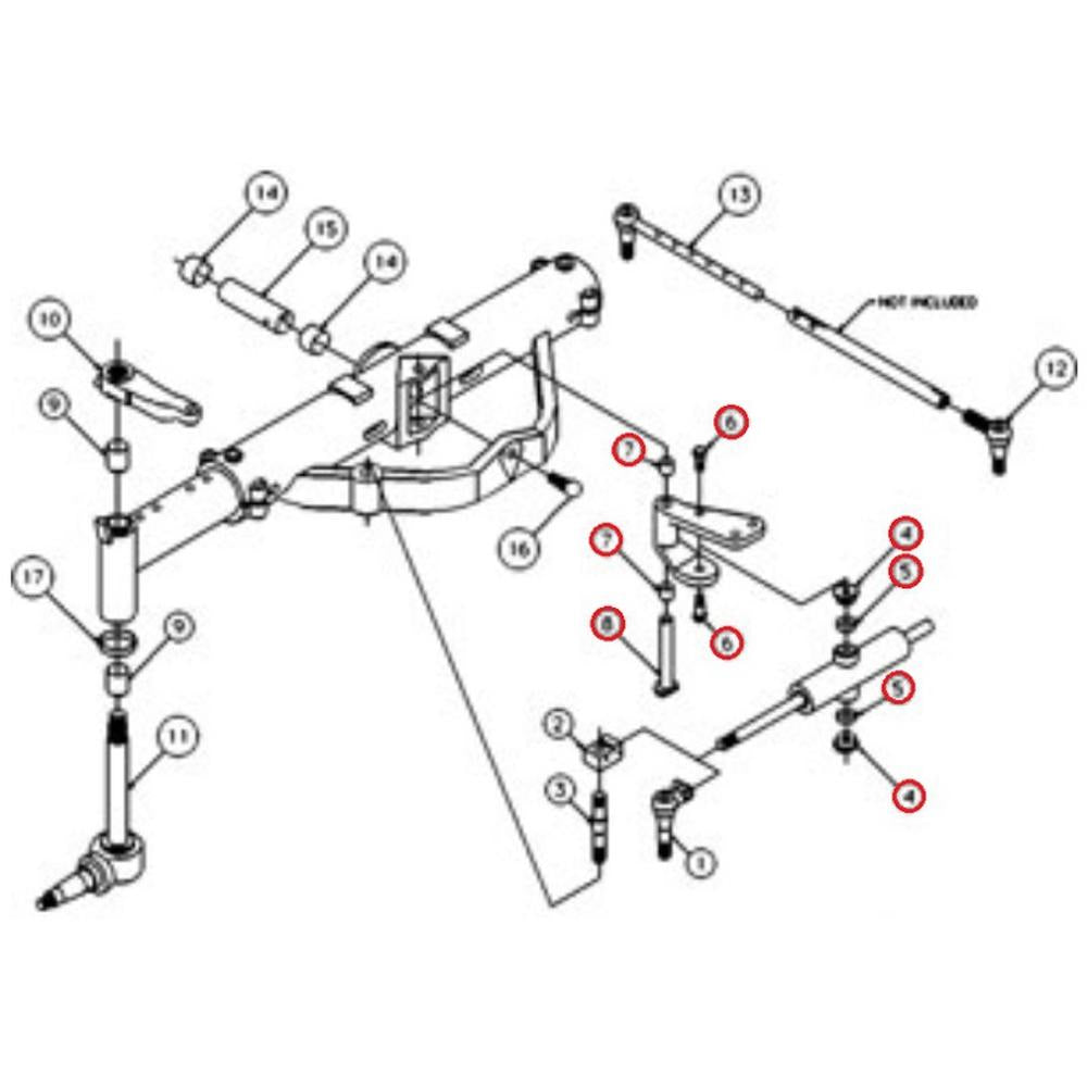 50291003 FRONT AXLE OVERHAUL KIT for IH 766 966 1066 1466 1086 1486 3088 5088 – additional image 2