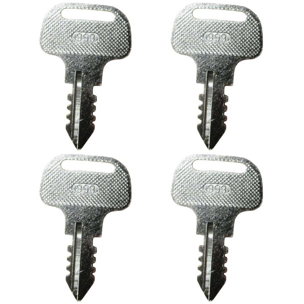 18510-63720 Qty 4: Ignition Key – Fits Kubota