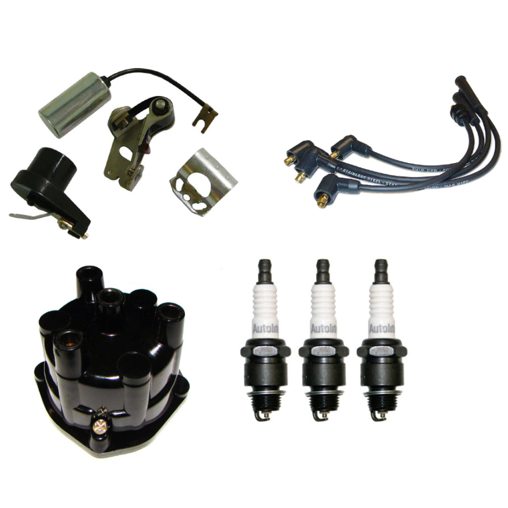 1024916M1 Points, Condenser, Rotor, Cap, & Spark Plugs/Wires – Fits Massey Ferguson