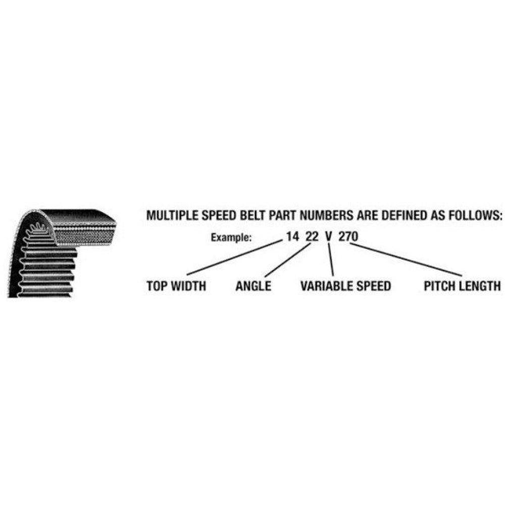 2430V345 1-1/2" x 35.2" Multiple Speed Belt – additional image 2