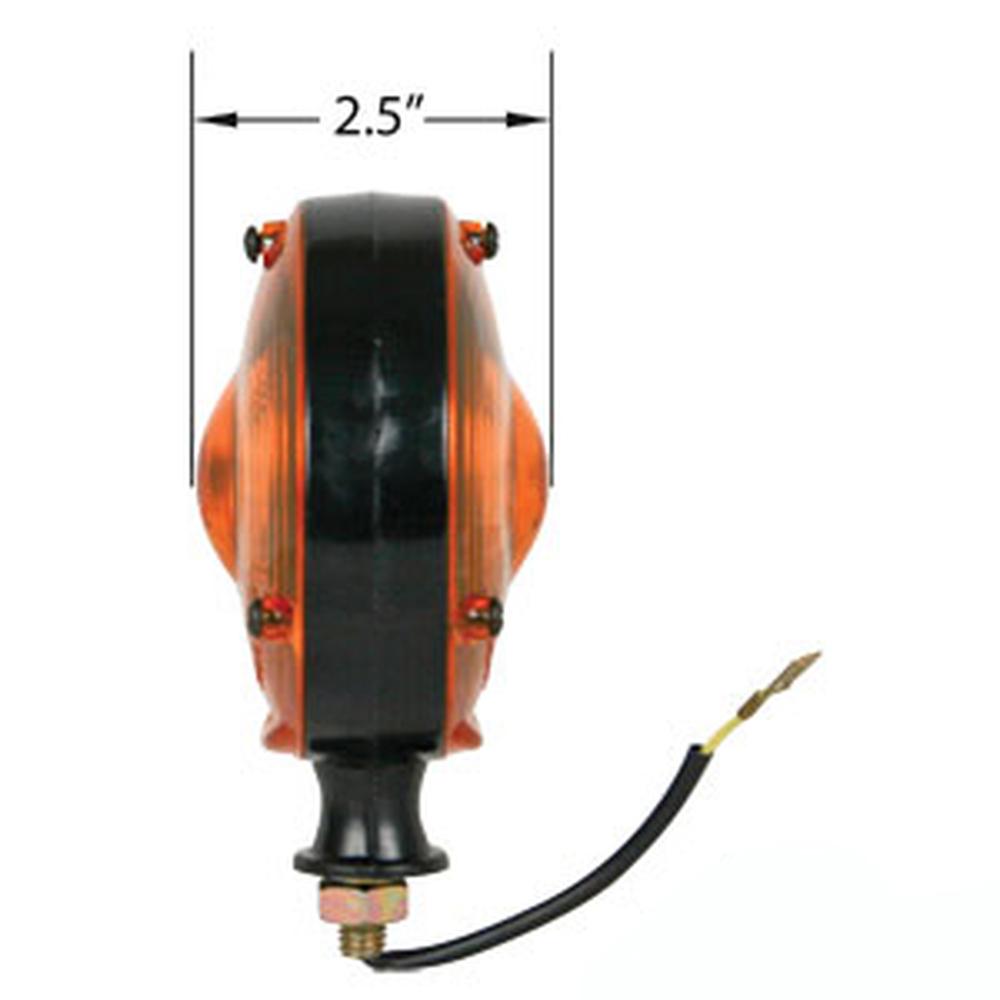 Pl100C Amber Safety WARNING LIGHT 1 PAIR 12V 12 Volt for Tractor PLASTIC BODY & LENS – additional image 2