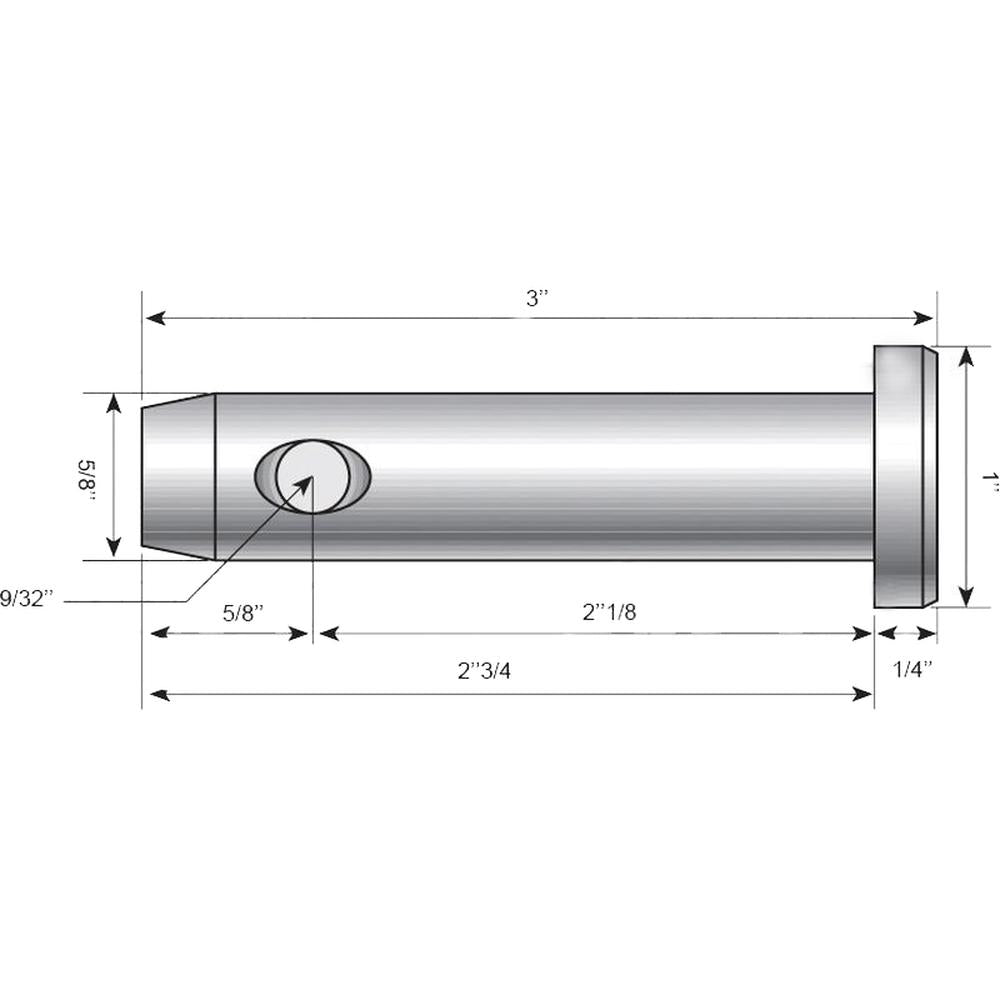 S.15010 One New Aftermarket Top Link Pin Standard (Fits CAT. 0) 5/8" x 2-1/8" – additional image 3