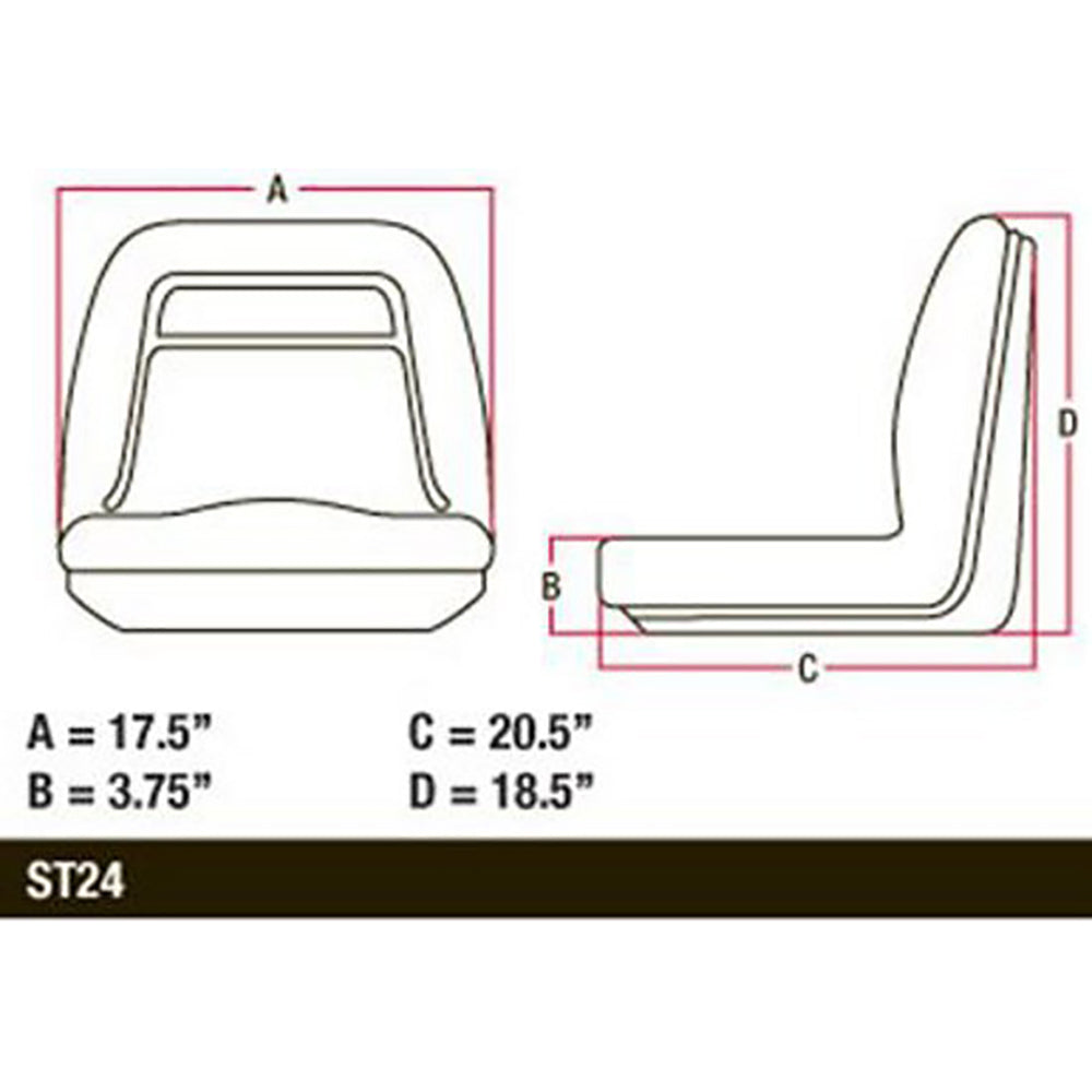 A-VG11696 Set of 2-18" Seats – Fits John Deere – additional image 3