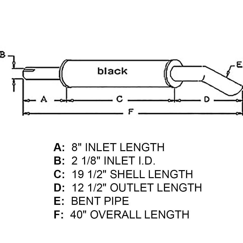 523394M95 Muffler – Fits Massey Ferguson – additional image 2