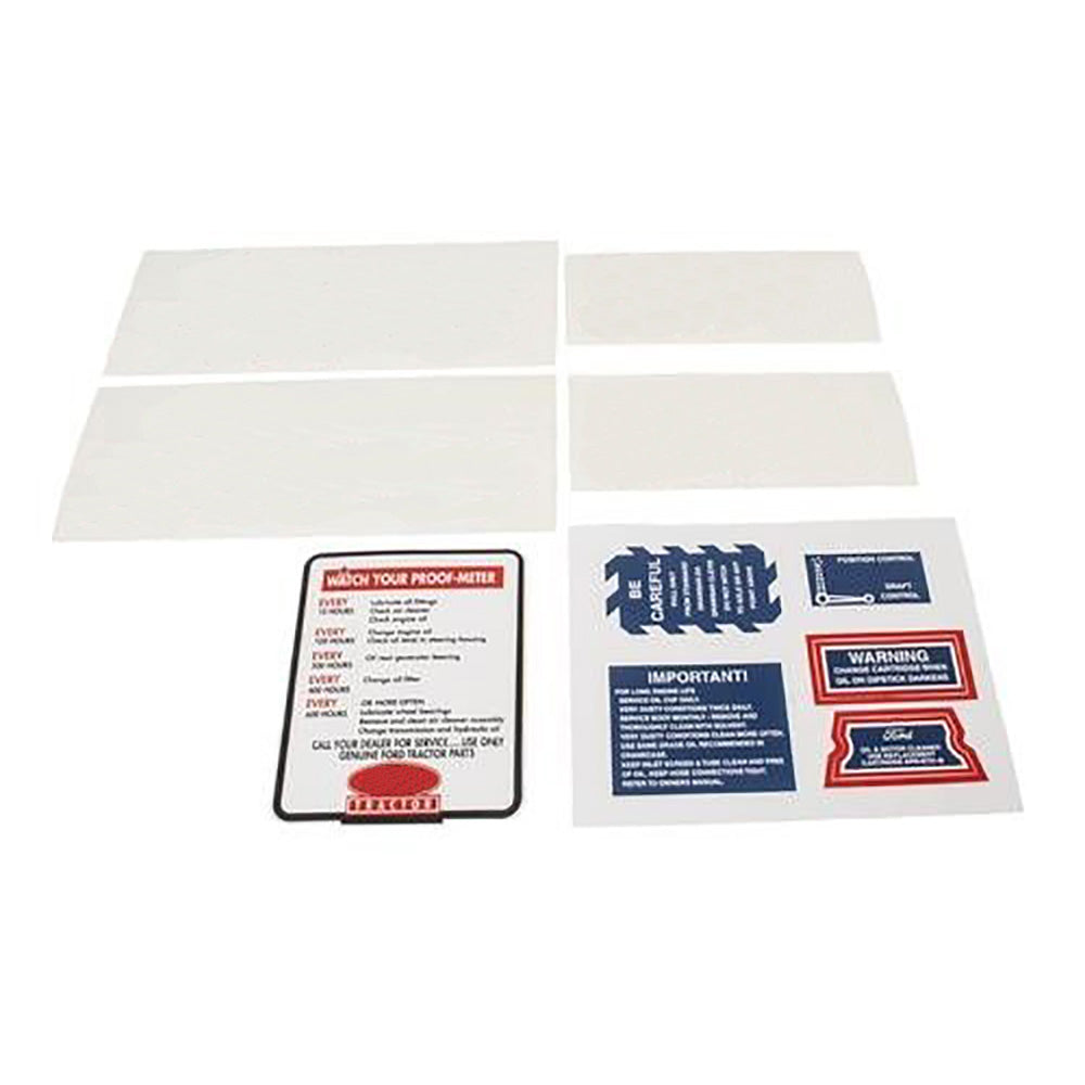 8N5052DP Mylar Decal Set (10-Piece w/ Proofmeter) – Fits Ford