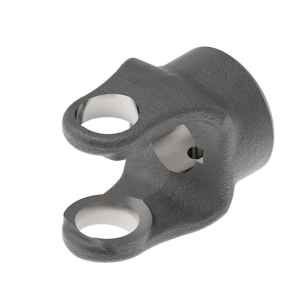 PM10001-1033 Implement Yoke, 1" Round Bore, 1/4" Keyway, W/ Set Screw
