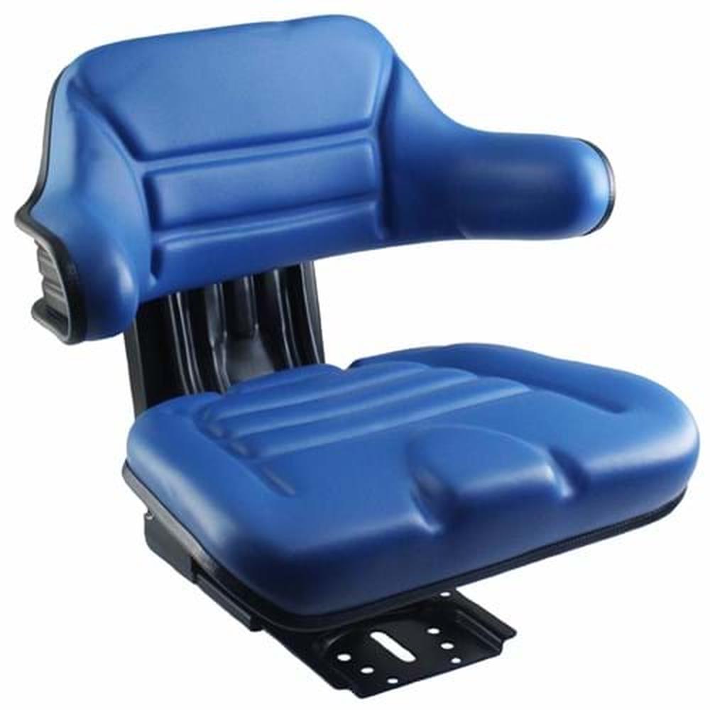 Wrap-Around Seat, Blue Vinyl w/ Mechanical Suspension – Fits Ford