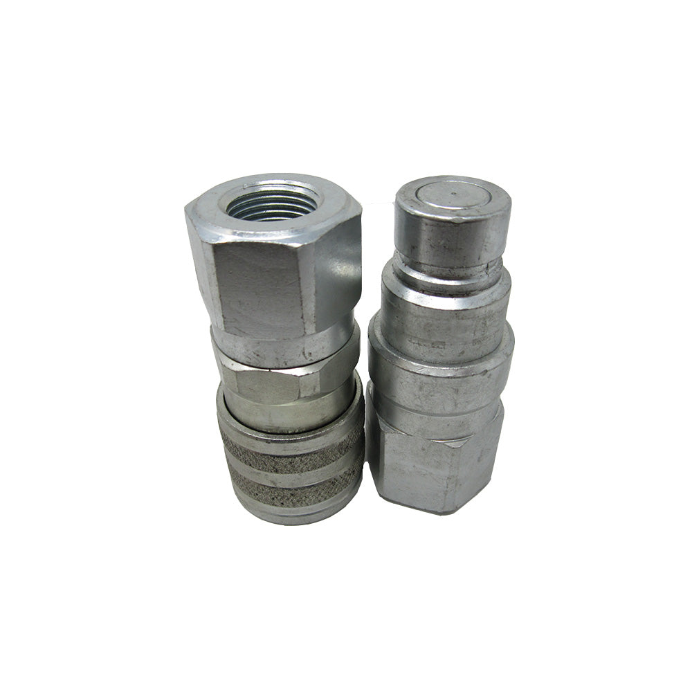 FF12-08N NPT Flat Face Hydraulic Quick Connect Coupler Coupling Set Skid Steer Fits – additional image 2