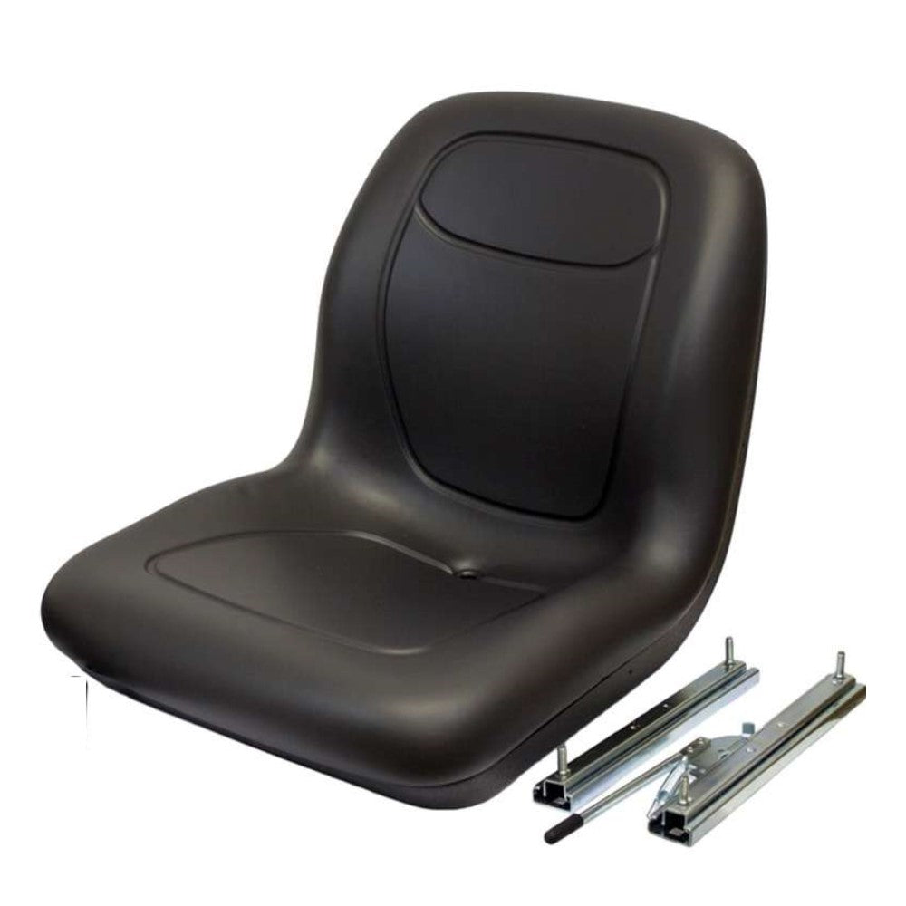 102707301CC Uni Pro Black Bucket Seat w/ Pair of Slide Rails – Fits Kubota