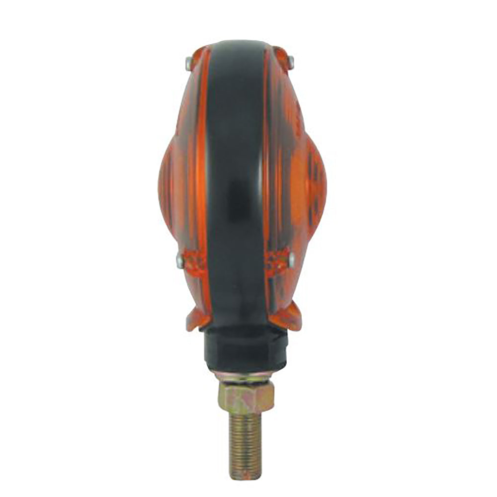 FM4302AA Universal Black Die Cast Double Face Amber / Amber Turn Signal Lamp Light 12V – Fits Caterpillar