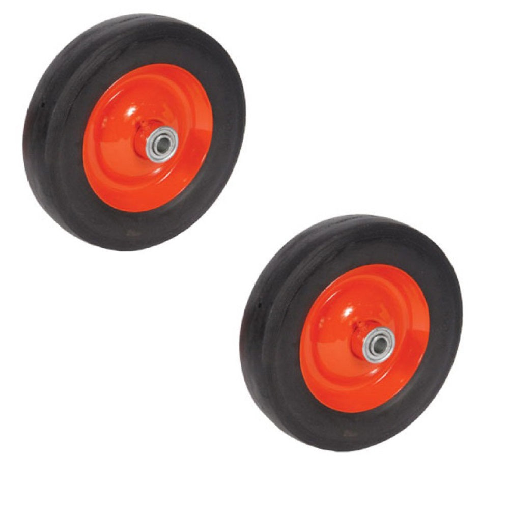 678406 (2) Orange Commercial Steel Wheels