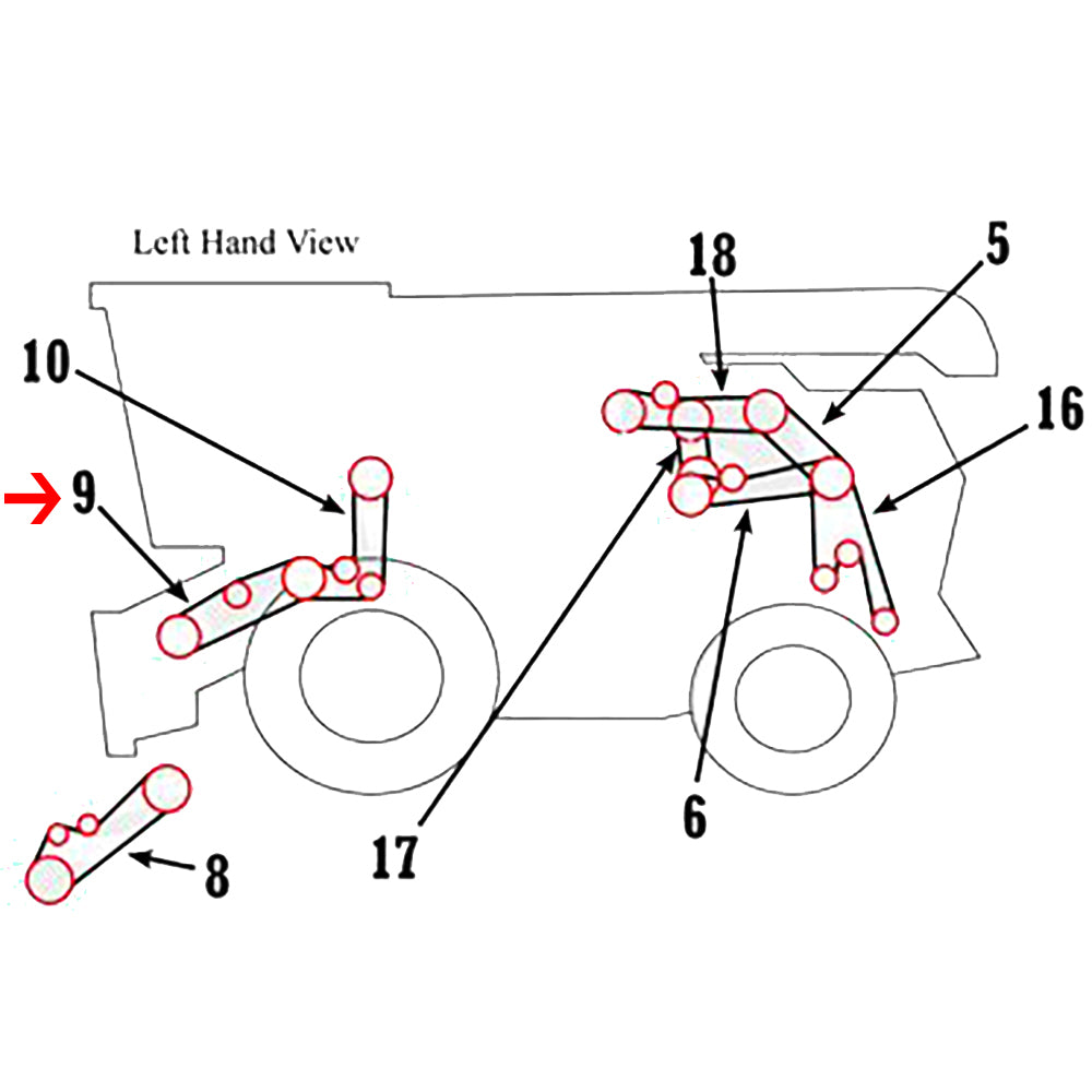 H218726 Variable Speed Feederhouse Belt – Fits John Deere