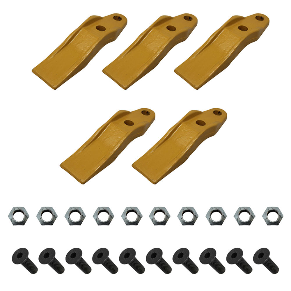 132-4720 Qty 5: Skid Steer Unitooth w/ Hardware – Fits Caterpillar