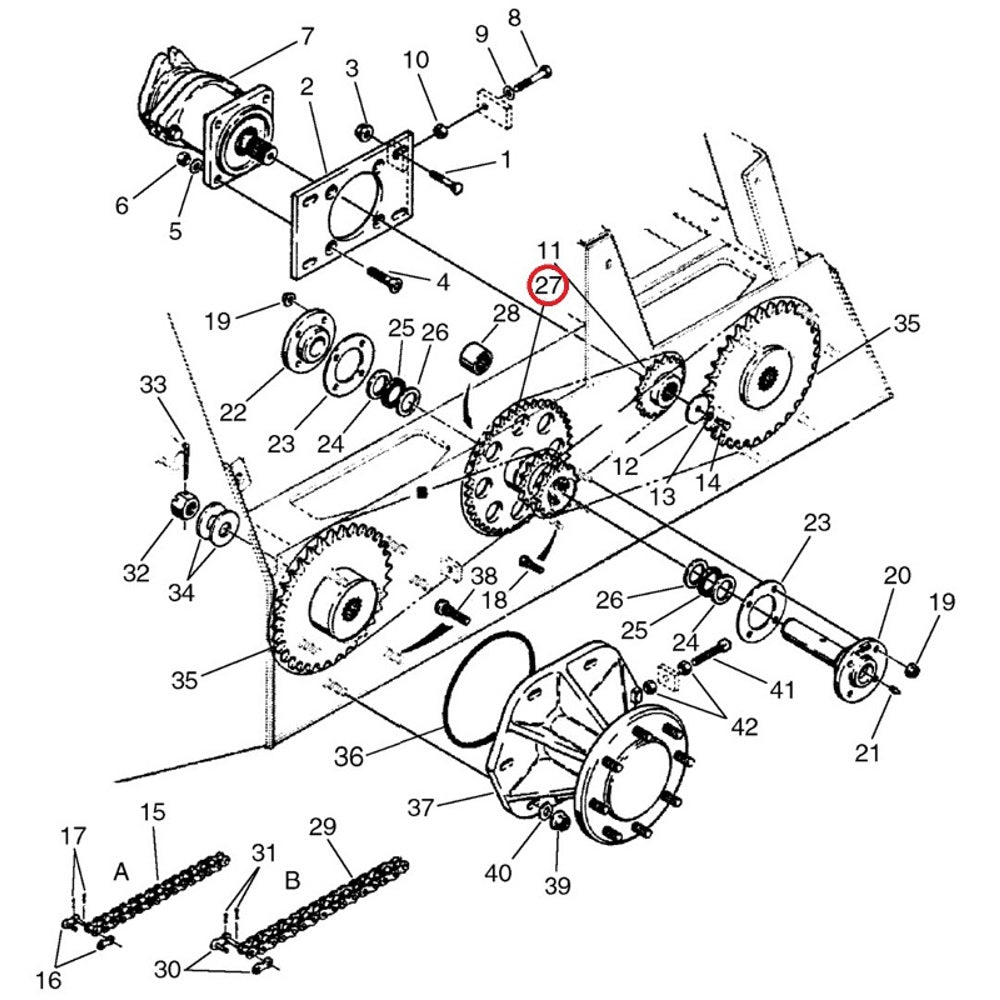D64175 Chain Drive Sprocket Needle Bearing Set – Fits Case – additional image 3
