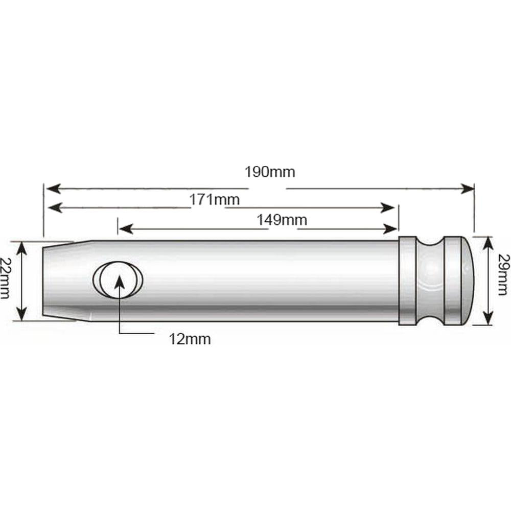 645923M1 Lower Link Pin - Standard (Fits CAT. 1) – additional image 2