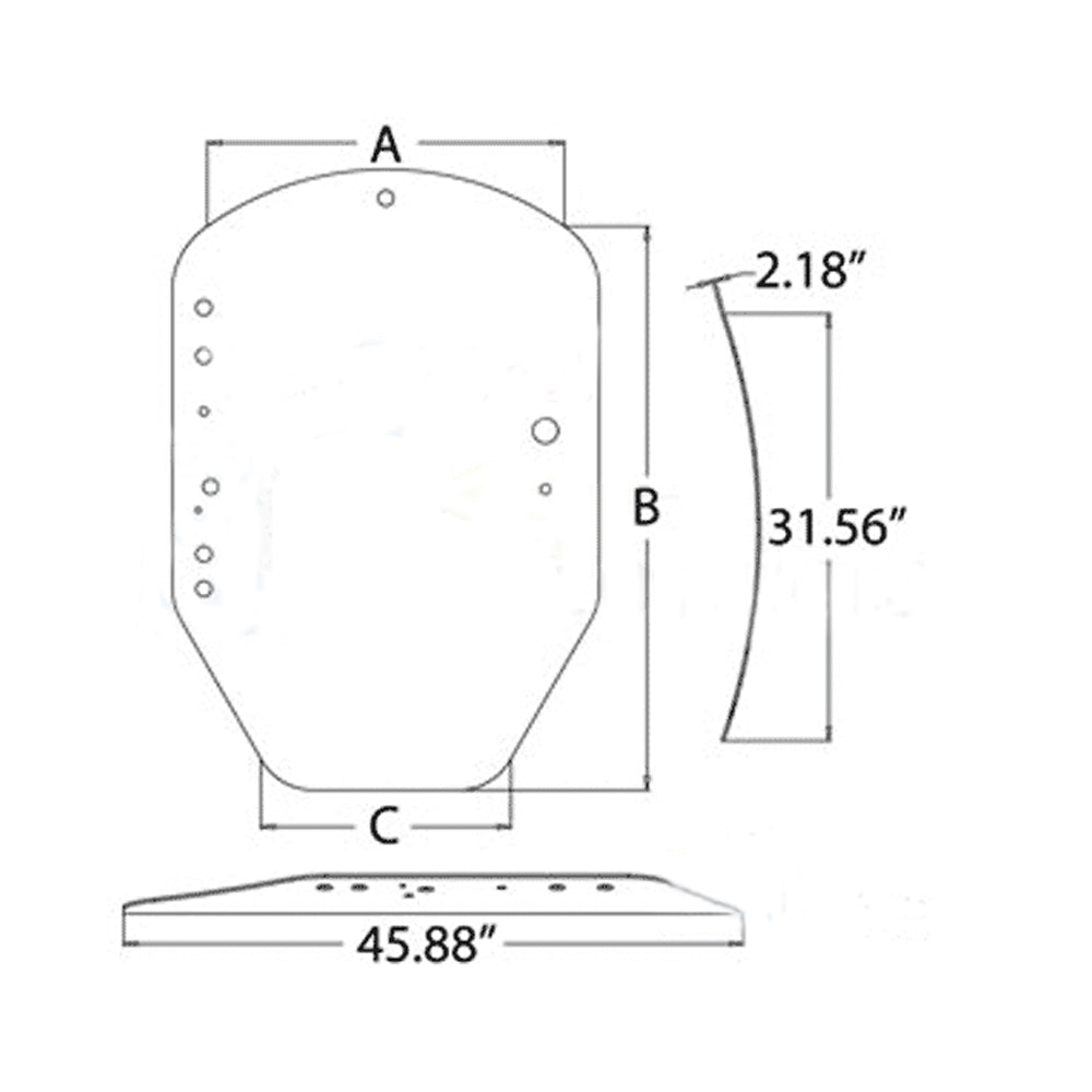 Front Windshield Glass – Fits John Deere