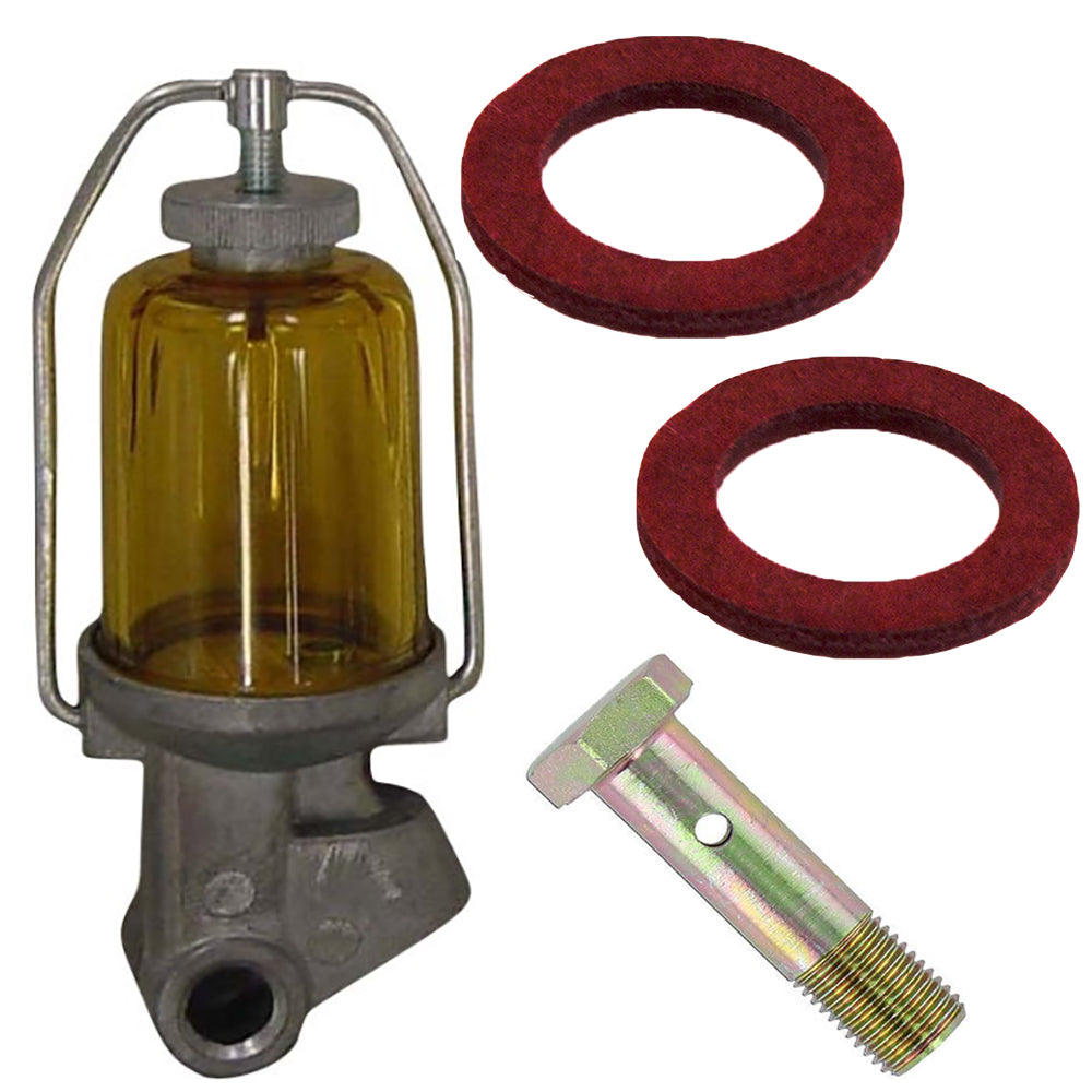 NCA9155D Fuel Sediment Bowl w/ 2 Gaskets & Retaining Bolt – Fits Ford / New Holland