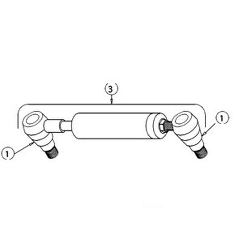 1749213M91 Hydraulic Steering Cylinders 235 245 20C 30B 40B 30D 4500 – Fits Massey Ferguson – additional image 3