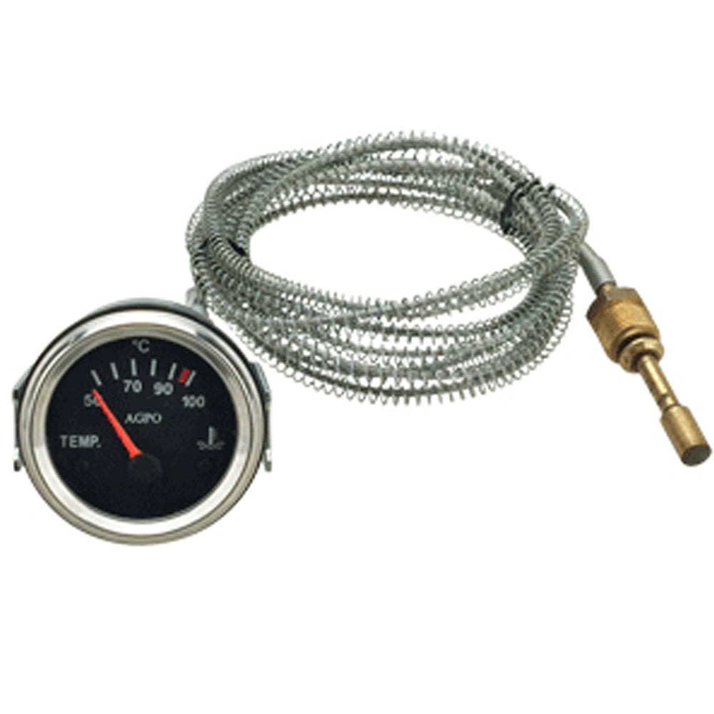 AL24293-Chrome Manual Temperature Gauge (Chrome) – Fits John Deere
