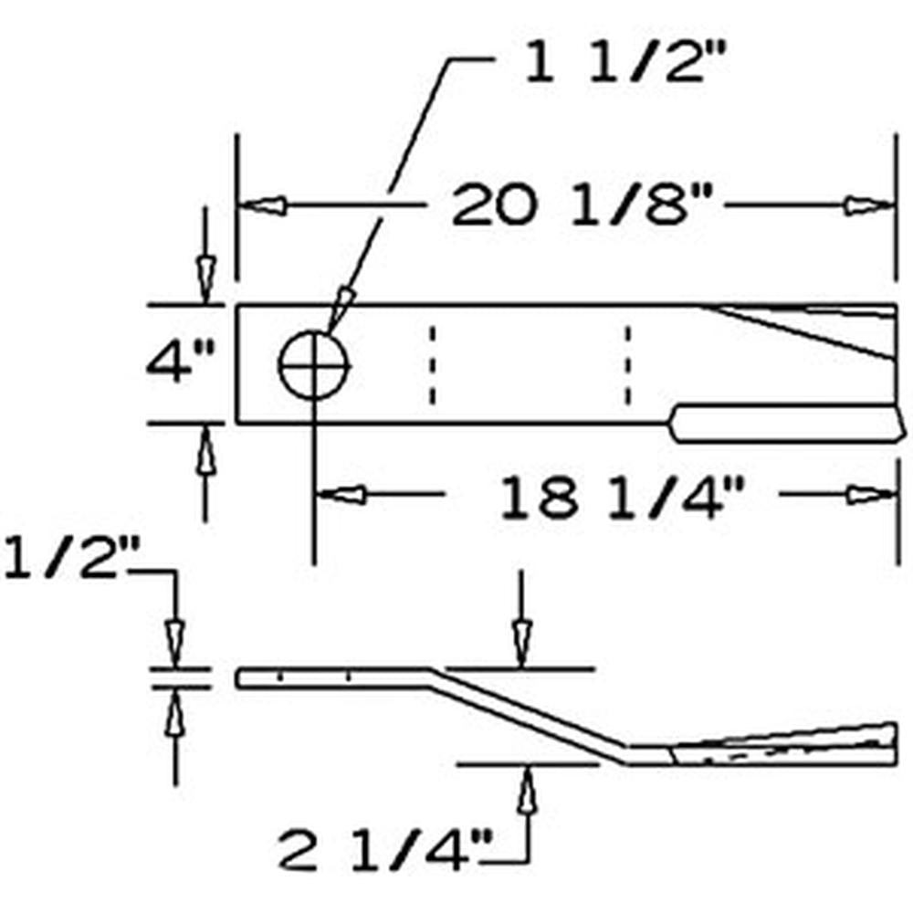 1251372 Rotary Cutter Blade CW Lift – Fits Rhino