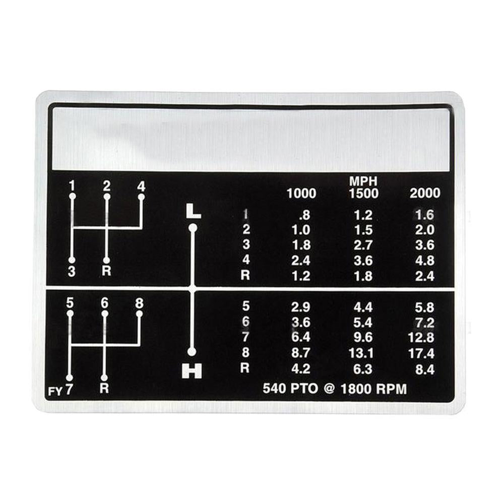 C5NN7B292 Speed Shift Pattern Decal with Live PTO – Fits Ford