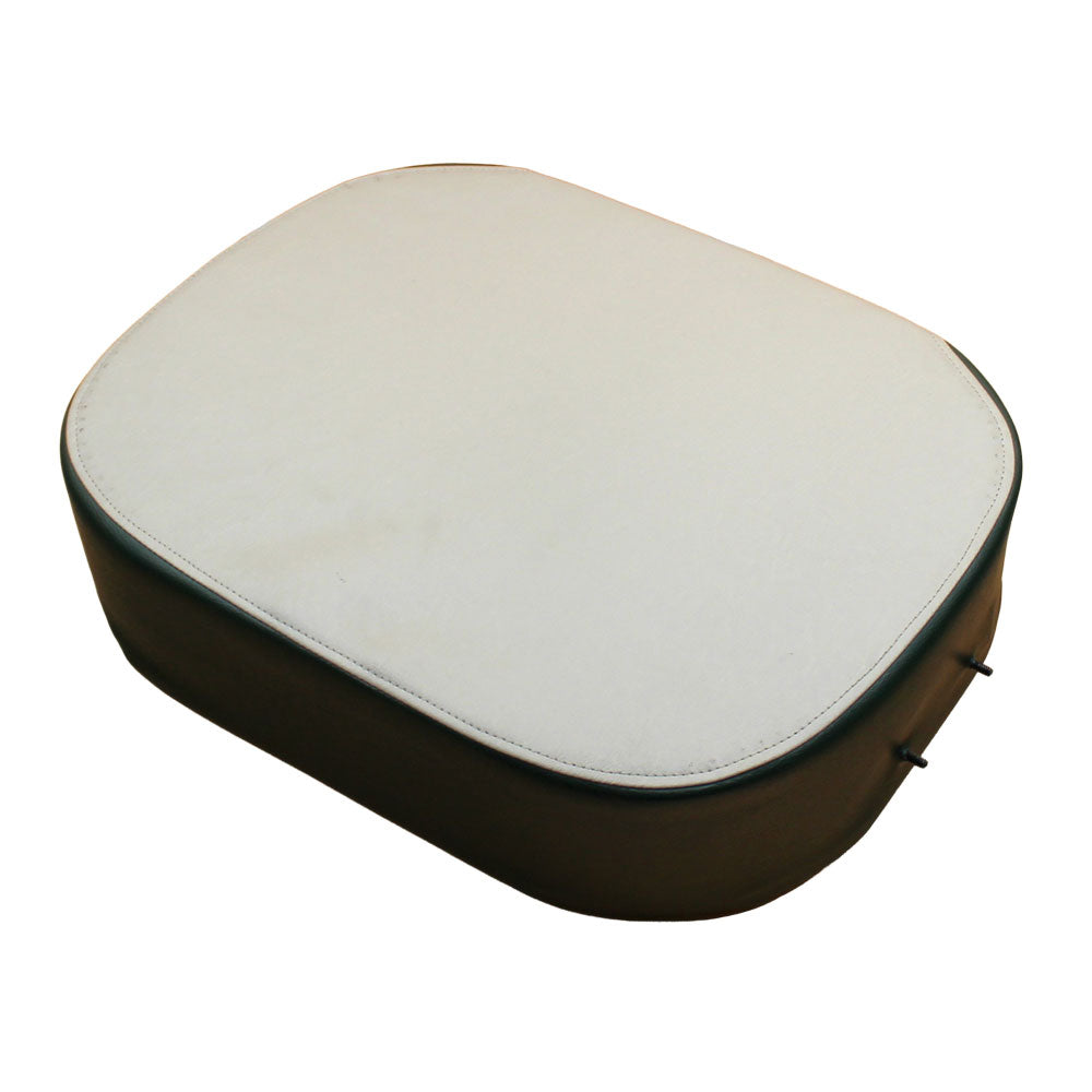 102B White & Green Seat Cushion
