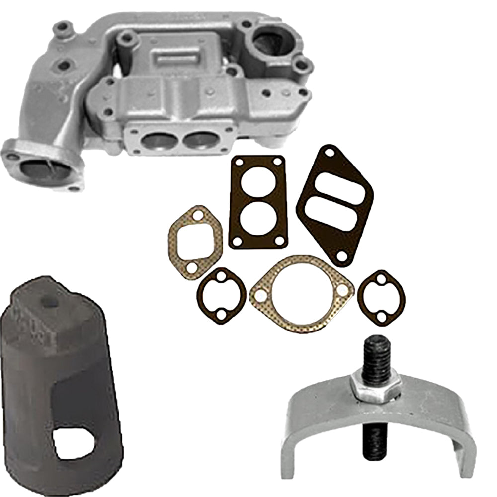 A5751R Intake & Exhaust Manifold w/ A4644R Heat Exchanger – Fits John Deere