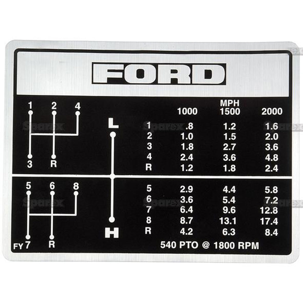 C5NN7B292F 8 Speed Shift Pattern Decal w/ Live PTO – additional image 3