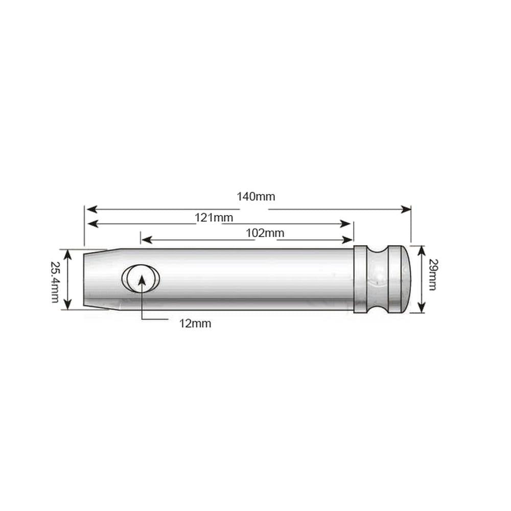 AJJ6717 Top Link Pin - Standard (Fits CAT. 2), ( ) – additional image 2