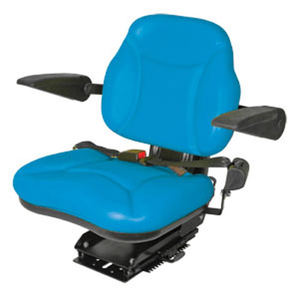 BBS108BU Big Boy High Back Seat with Armrests, Blue, for Tractor