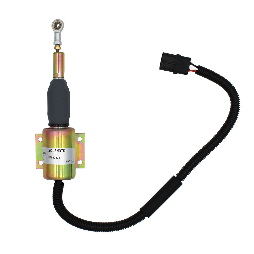 RE502474 Fuel Shutoff Solenoid 200LC 230LC 270LC 160LC 120 230LCR Excavator – Fits John Deere