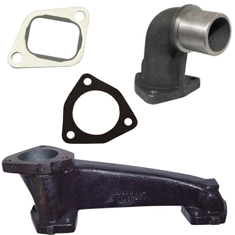 1862807M1 Exhaust Manifold w/ Gaskets & Elbows – Fits Massey Ferguson