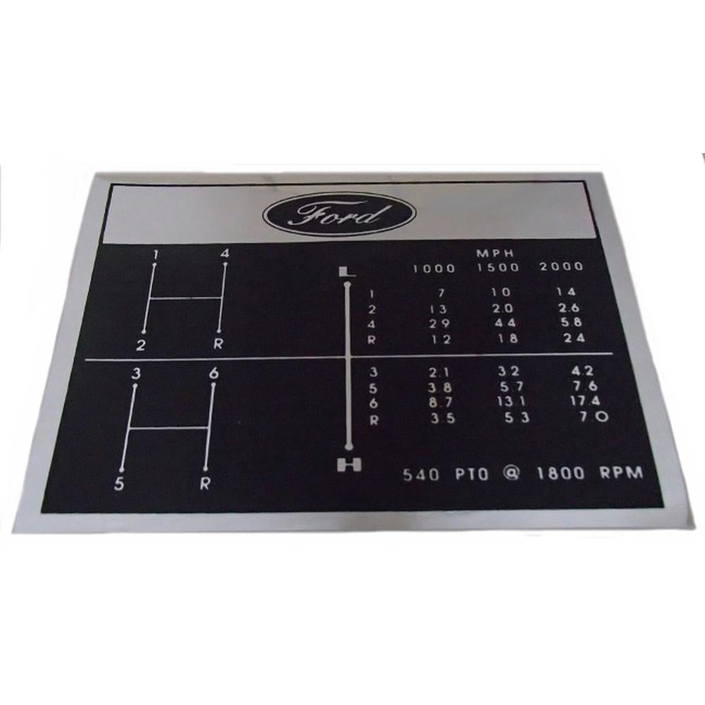 D0NN7B292A 6 Speed Shift Pattern Decal – additional image 2