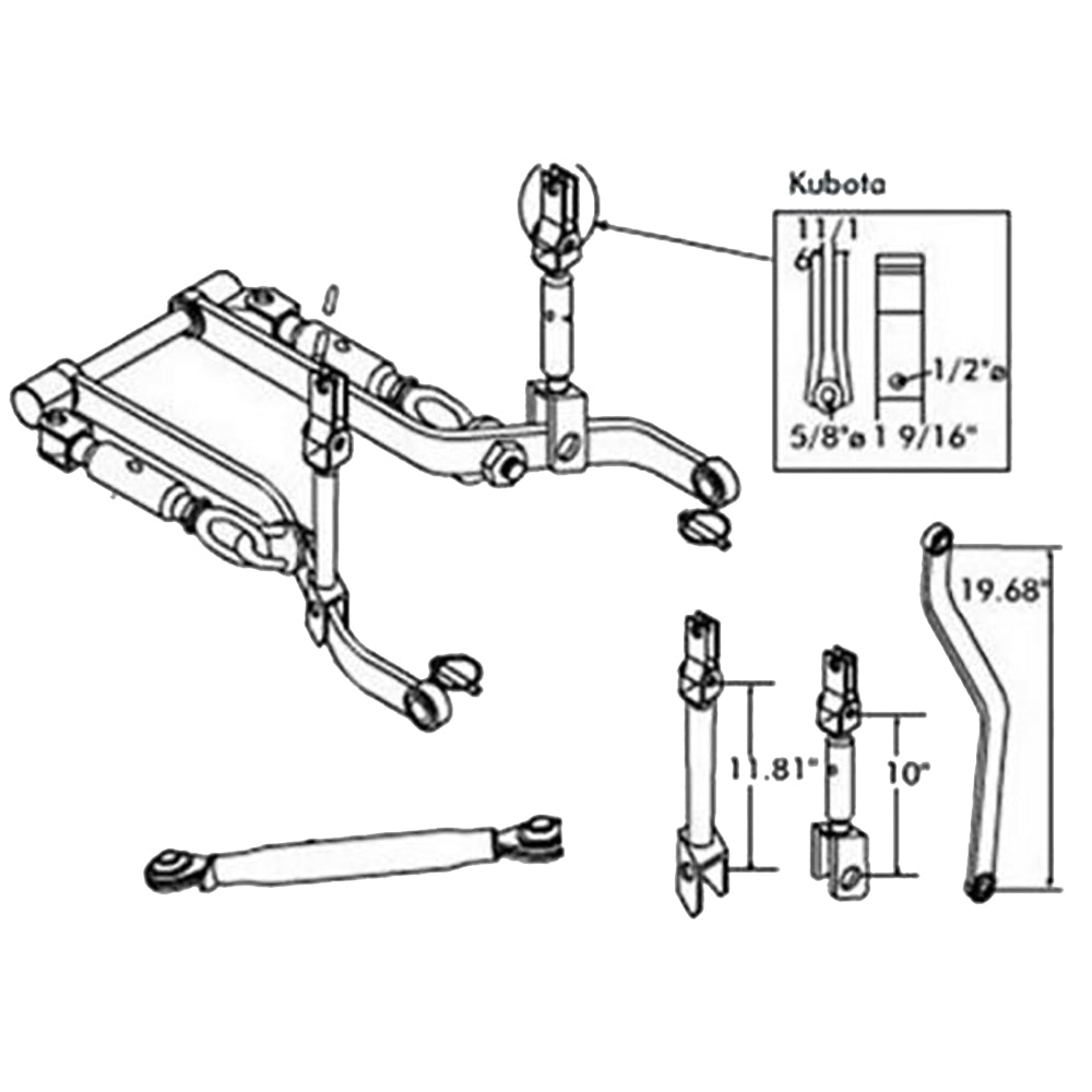 1913-0000 Hitch Kit Category 1 – Fits Kubota – additional image 7