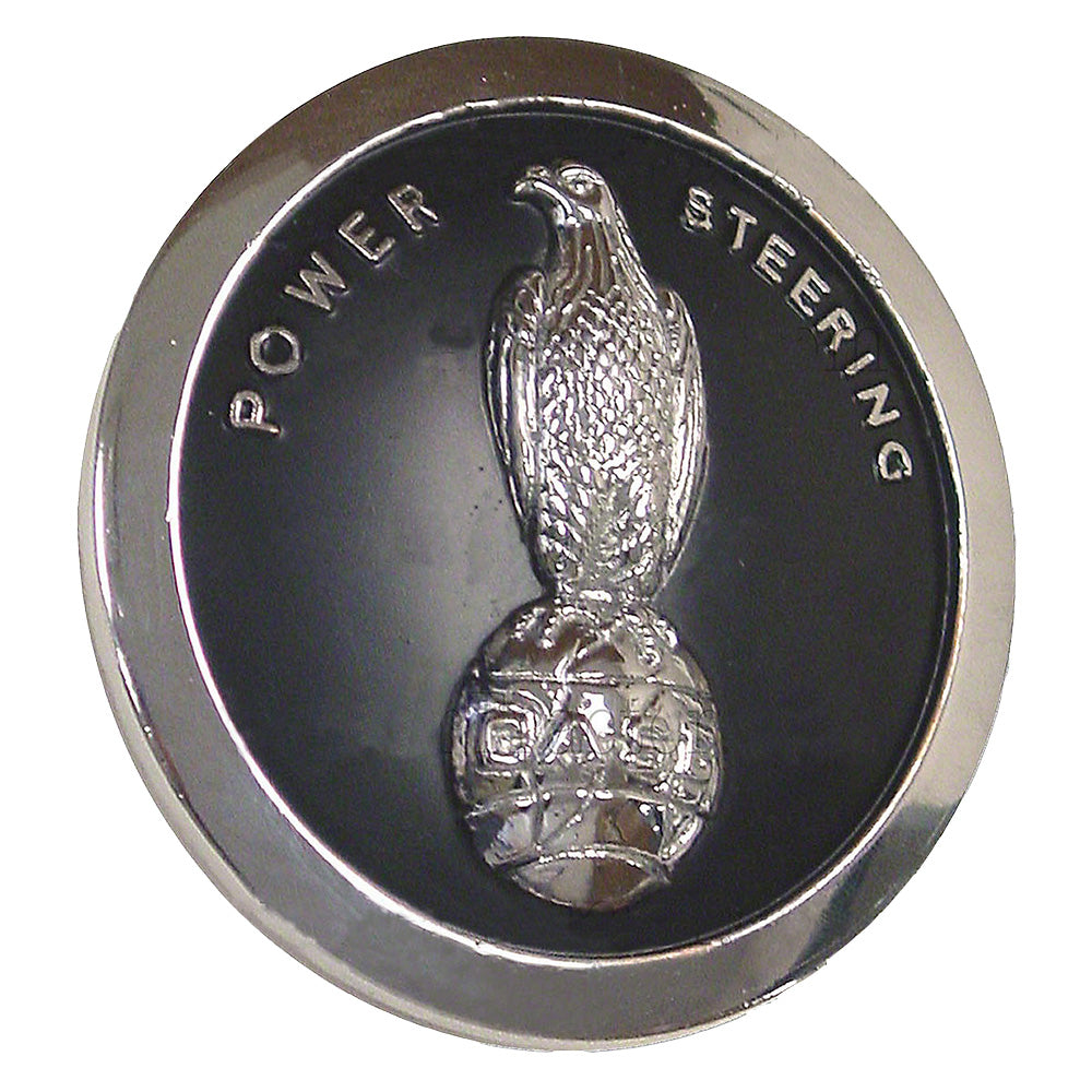 A20475 Steering Wheel Cap - Chrome with Black Background
