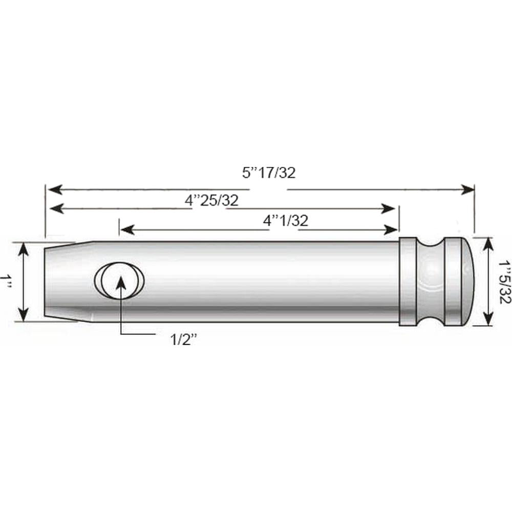 AJJ6717 Top Link Pin - Standard (Fits CAT. 2), ( ) – additional image 3