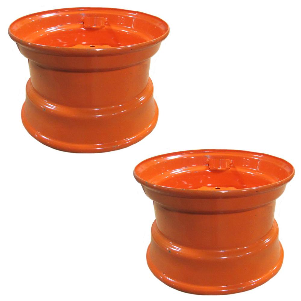 (2) Orange Wheel Rim 16.5X9.75X8 – Fits Bobcat