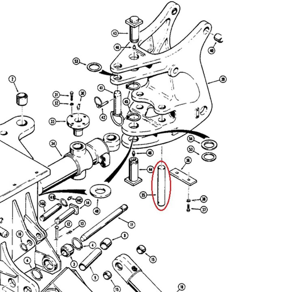 D49863 Swing Cylinder Rod End Pin – Fits Case – additional image 3