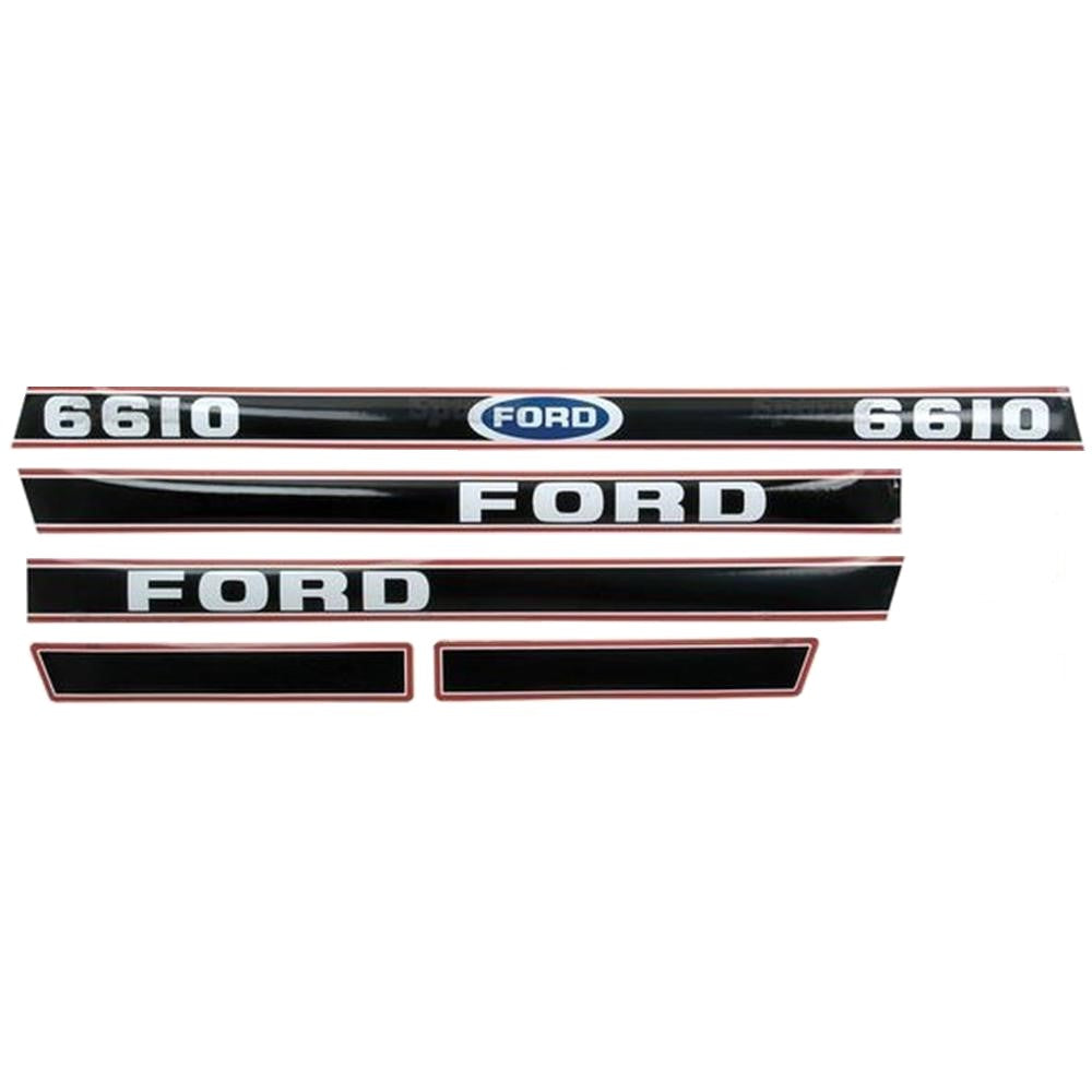 EBPN16605KA Black & Red Hood Decal Set – Fits Ford