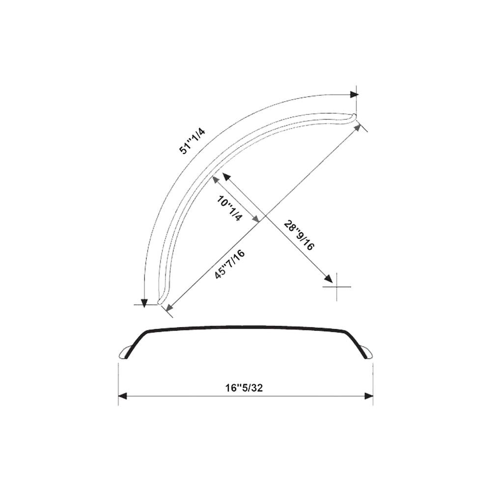 S.31519 One (1) New Mudguard 1430mm Length 470mm Width – additional image 3