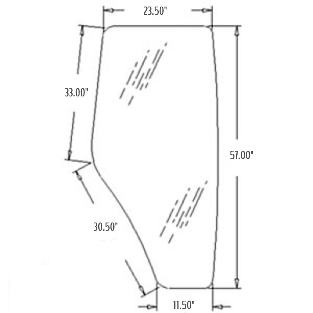 SU27313 RH Door Glass – Fits John Deere – additional image 2