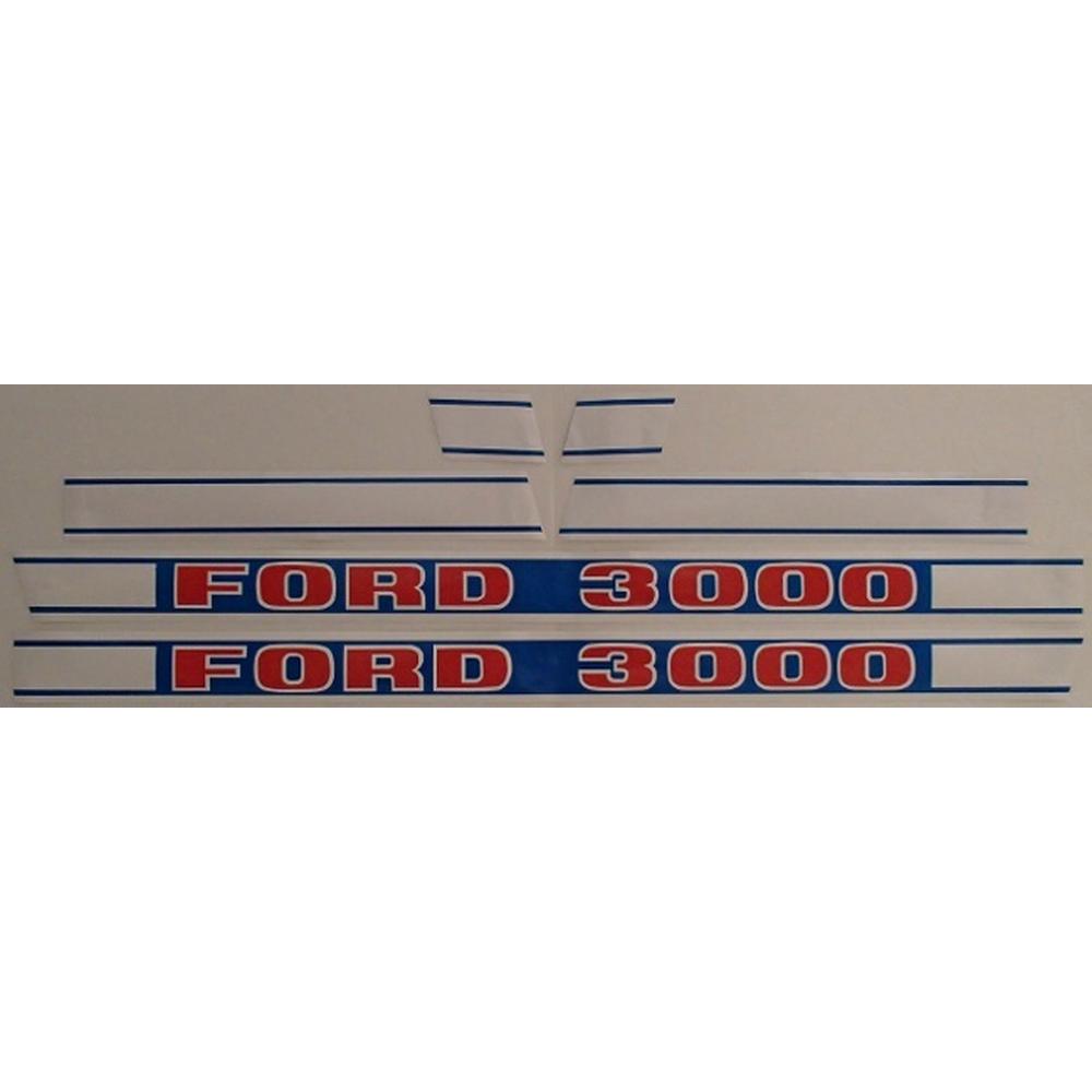 C9NN16N688A Ford 3000 1968 and up: mylar Decal SetFits Ford/New Holland