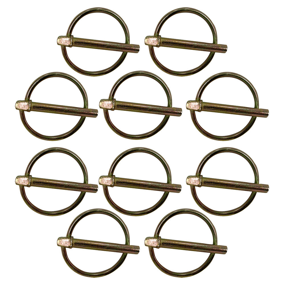 RAP30131321 Pack of 10 Ten Linch Pins 1/4" O.D. x 1 3/8" Usable Length