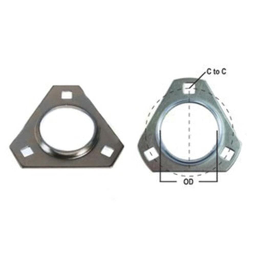 505919001-TRIANGULAR Flange Bearing – Fits Vermeer