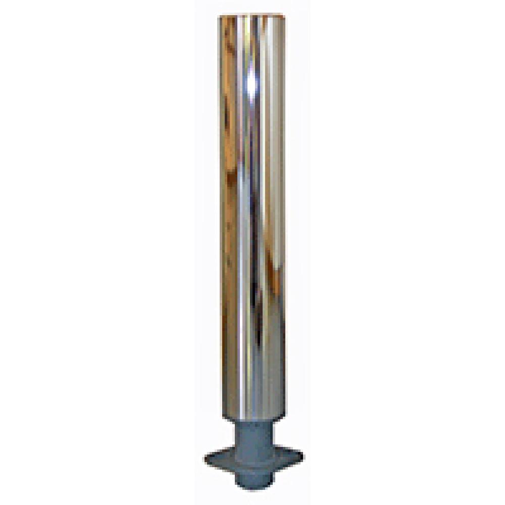 R4259 22" Tall Chrome Straight Exhaust Stack – Fits John Deere