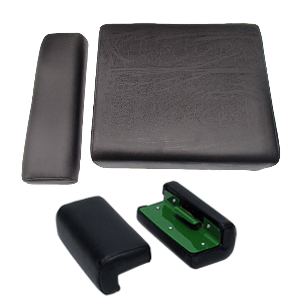 AM339T Black Backrest, Seat Cushion, & Arm Rest Set – Fits John Deere