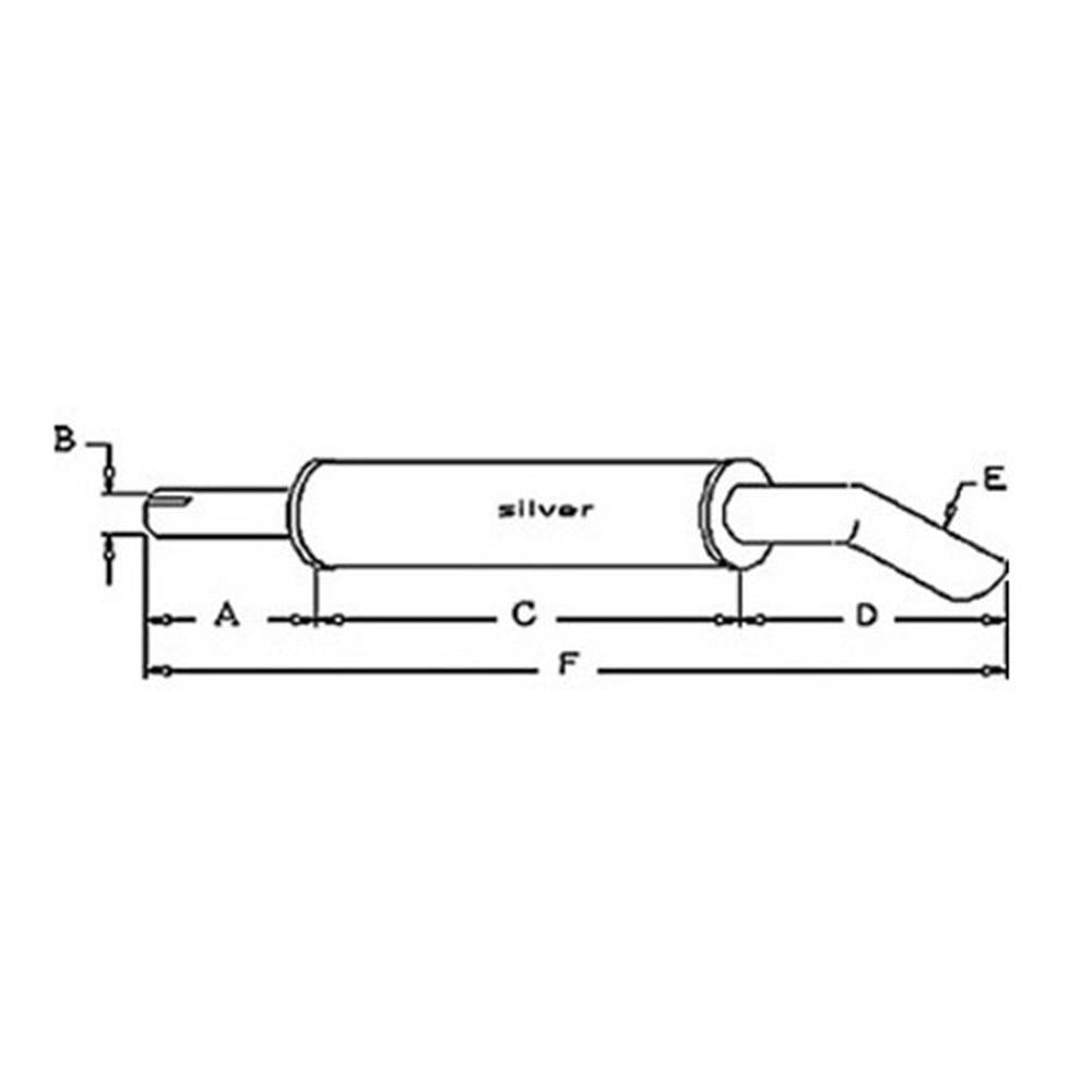TX12624 Muffler with Extension Pipe – Fits Long
