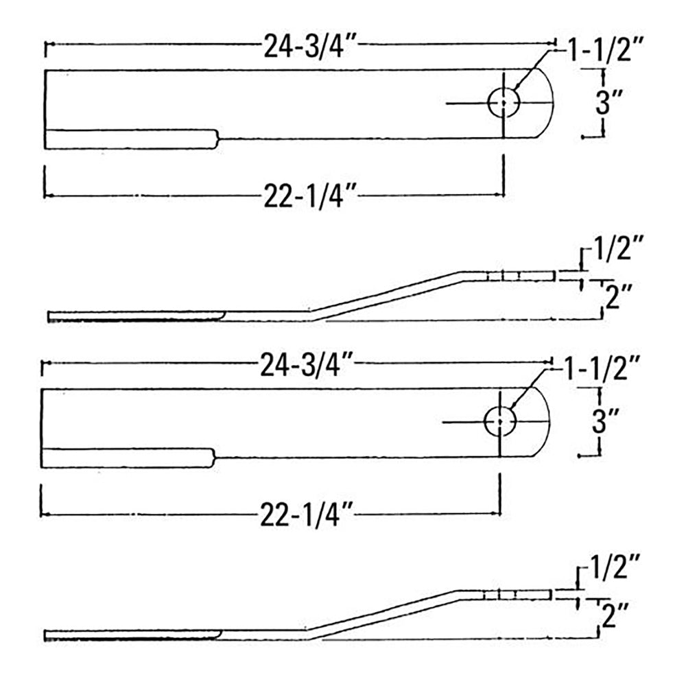 36BH Two (2) Rotary Cutter Blades For King Kutter 266 305 502 6 600 – Fits Bush Hog